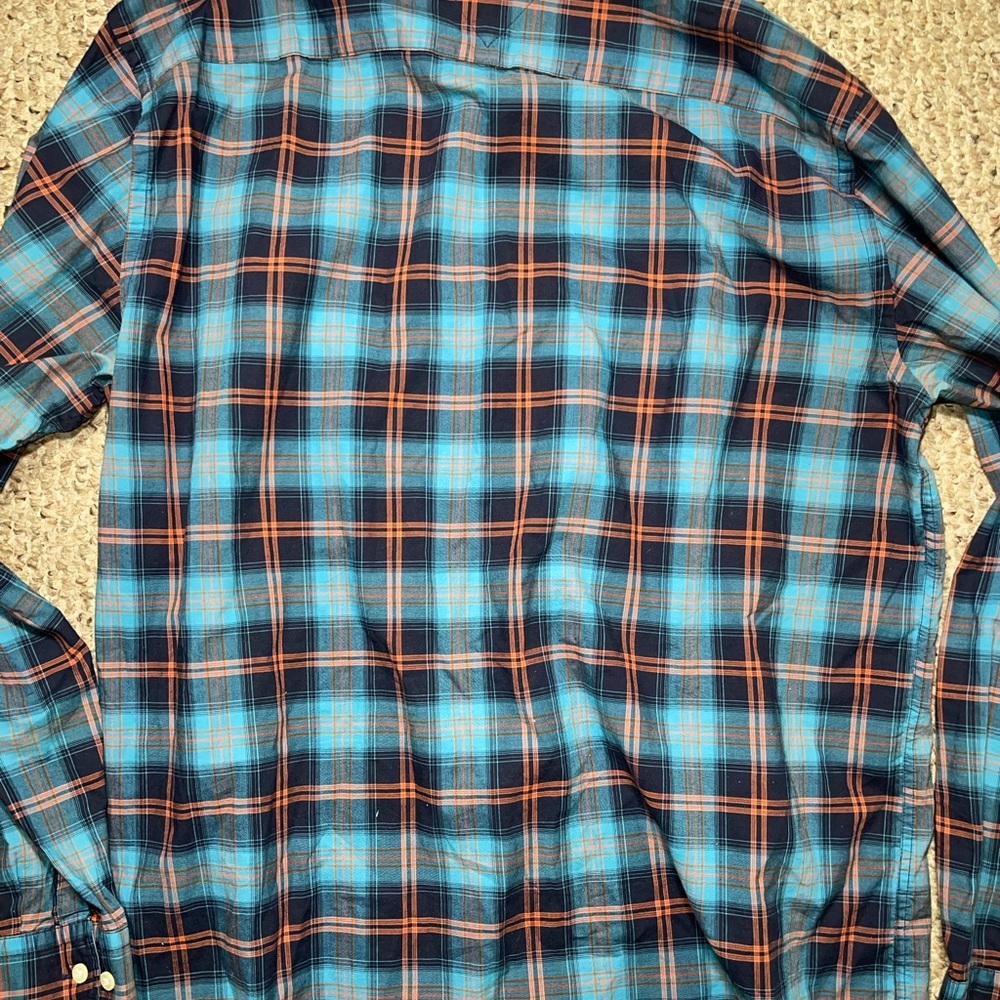 Tommy Hilfiger Mens XL Plaid Button Down Shirt Long Sleeve NY Fit Multicolored - Picture 10 of 11